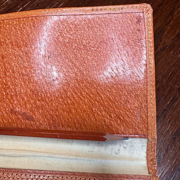 Vintage Pocket Book With Pencil Address book London 100% Pig Skin Wallet - Picture 11 of 16
